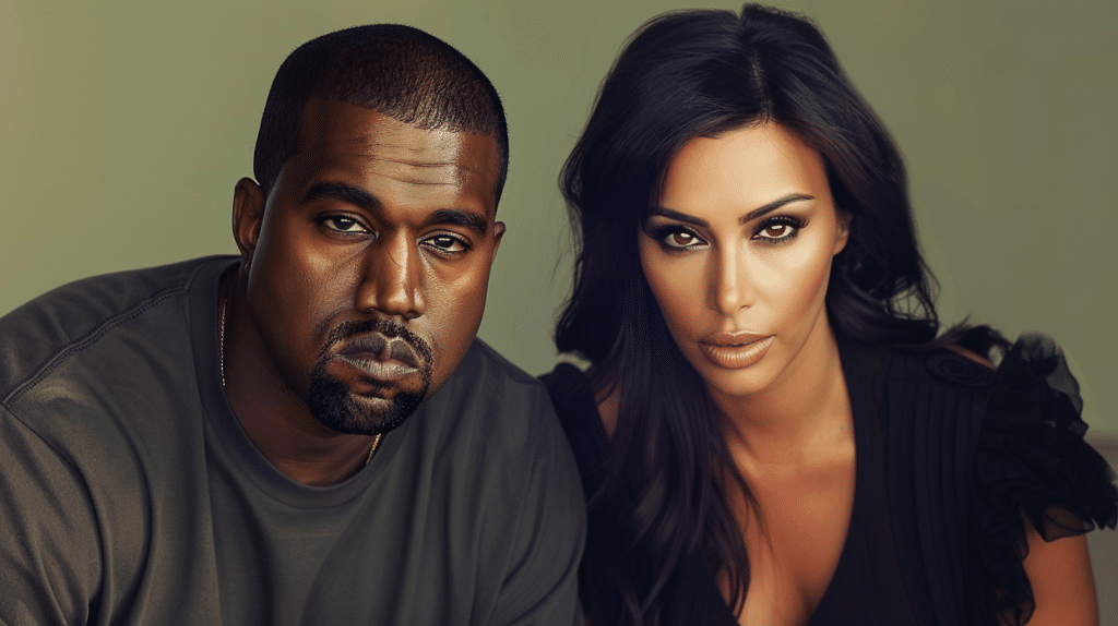 Kanye Wests and Kim Kardashian